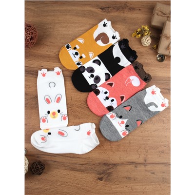 Носки р. 35-40 Зверята короткие / L814 /уп 500/1200/ ОДНА ПАРА/ МАРКА