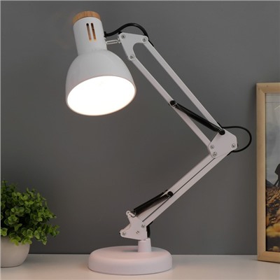 Настольная лампа RISALUX «Юнец», Е27, 40 Вт, белая, 14.5×14.5×62 см