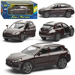 Черная инерционная машинка Кроссовер die-cast,1:32, открывающиеся двери