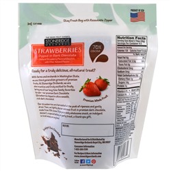 Stoneridge Orchards, клубника в черном шоколаде, 70% какао, 142 г (5 унций)