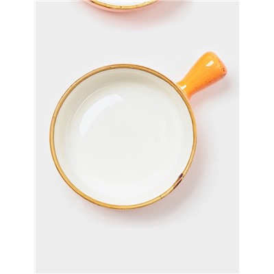 Кокотницы Magistro «Церера», набор 2 шт., 500 мл, d=15.2 см, фарфор, оранжевые