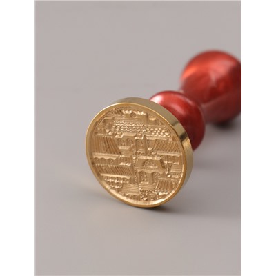 Подарочный набор для сургучной печати «Старый город», печать, ручка, сургуч, 12.5×10×3.6 см