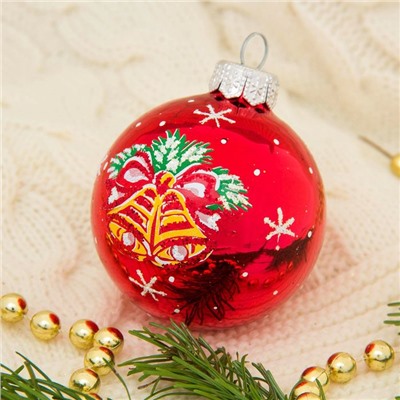 Ёлочные шары «Рождественские», d=6 см, набор 5 шт., МИКС