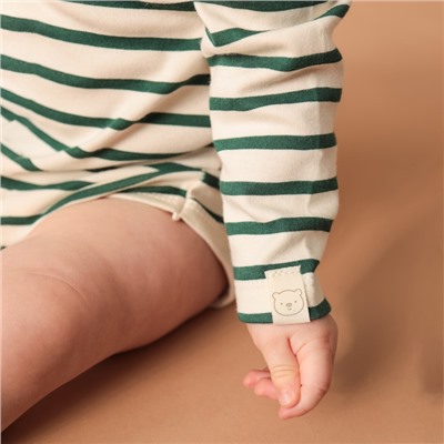 Боди с длинным рукавом «Крошка Я» Oranges, размер 62-68, молочное