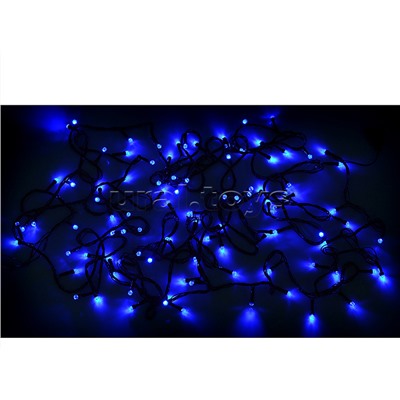 Электрогирлянда светодиодная 10м., 100 ламп, синий