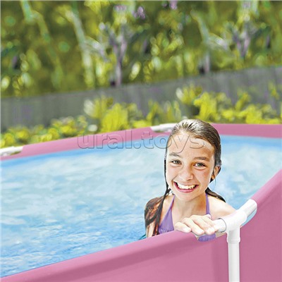Бассейн каркасный Metal Frame Pool, с фильтром, розовый, от 6 лет, 28292NP INTEX