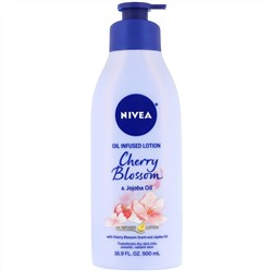 Nivea, Oil Infused Lotion, Cherry Blossom & Jojoba Oil, 16.9 fl oz (500 ml)