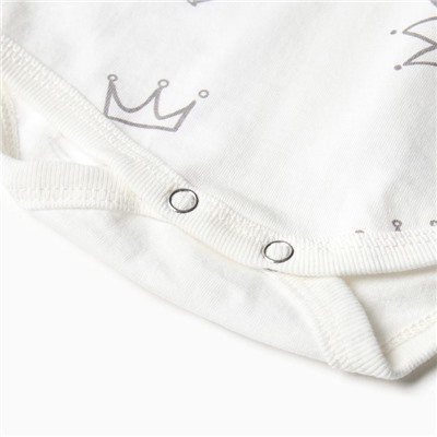 Боди детское Bloom Baby «Короны», рост 80 см, молочное
