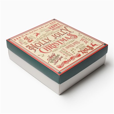 Набор новогодний подарочный «Этель» Holly Jolly, 8 предметов, полотенце, повязка на голову, спонж