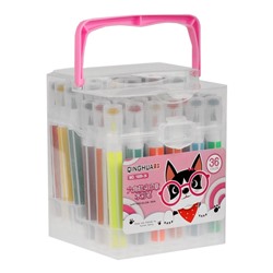 УЦЕНКА Фломастеры 36 цветов, с печатью, вентилируемый колпачок, МИКС