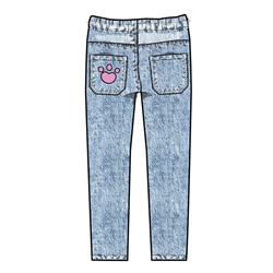 Брюки текстильные джинсовые для девочек