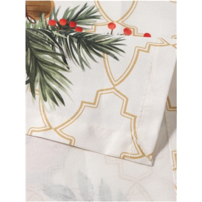 Дорожка на стол новогодняя Этель Robin 30×70 ± 5 см, 100% хлопок, саржа 190 г/м², белая