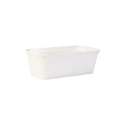 Ящик балконный для цветов «Ротанг», 13 л, 43×20×14.5 см, пластиковый, белый