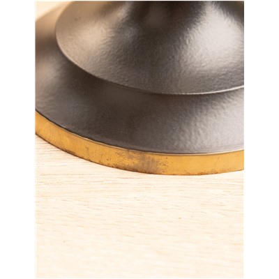 УЦЕНКА Подсвечник на 1 свечу «Кофе с молоком», латунь, чёрный с золотом, 10×10×26 см