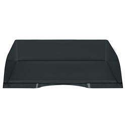Лоток для бумаг горизонтальный ДЕЛЬТА тонированный черный ЛТГ-30464 Стамм