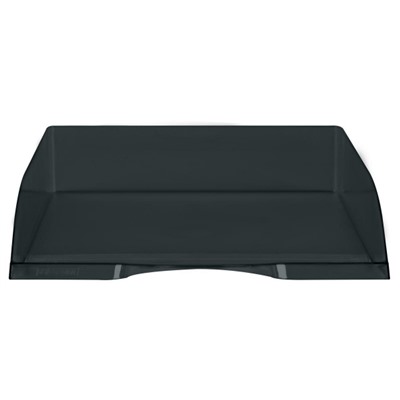 Лоток для бумаг горизонтальный ДЕЛЬТА тонированный черный ЛТГ-30464 Стамм
