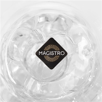Стакан Magistro «Дуо. Виноград», 200 мл, 8.5×9 см, с двойными стенками, стекло, прозрачный