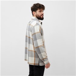 Рубашка мужская в клетку MIST, размер 48, серый