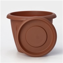 Горшок для цветов с поддоном «Фелиция», 6.4 л, пластиковый, цвет терракотовый