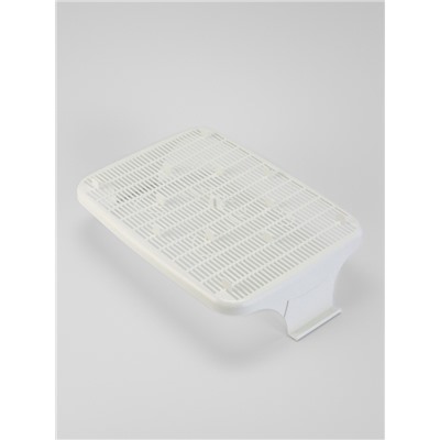 Туалет с сеткой, 44×33×11.5 см, коричневый, белый