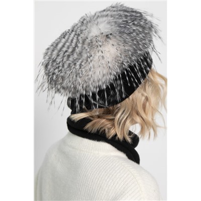 Комплект шапка и снуд (черная) ШС35-23М