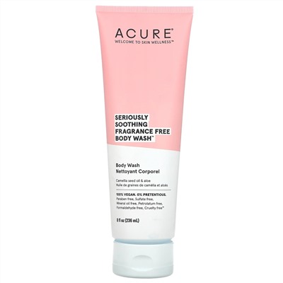 Acure, Seriously Soothing Body Wash, Fragrance Free, 8 fl oz (236 ml)