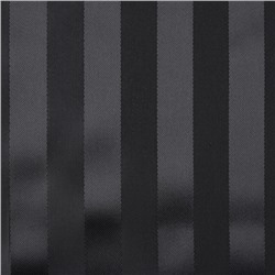 Штора в ванную «Этель. Полоска», 180×200 см, чёрная