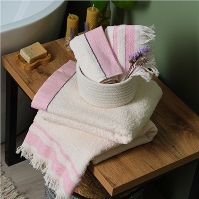 Полотенце махровое Love Life «Бриз» 70×120 см, розовый, 100% хл, 500 г/м²