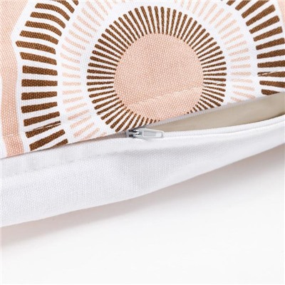 Наволочка декоративная 40×40 см, Circle powdery, 100% хлопок