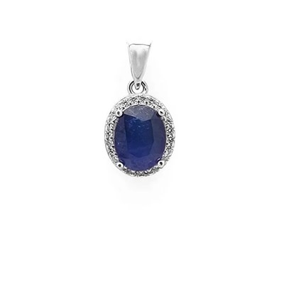 Подвеска из серебра сапфир корунд, SL-RIC88