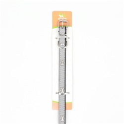 Ошейник «Пижон» с косточками, светоотражающий, 37×1.3 см, ОШ 26-33, чёрный