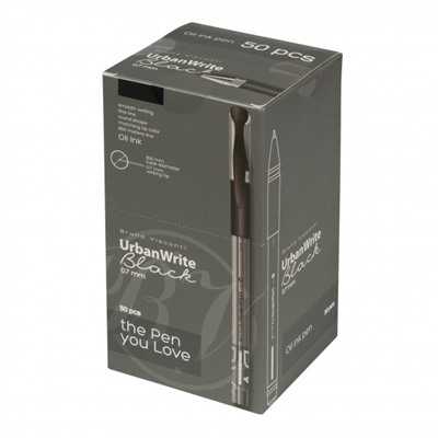 Ручка шариковая масляная 0.7мм "UrbanWrite" черная 20-0318/02 Bruno Visconti