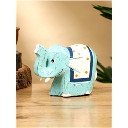 Сувенир «Слонёнок», 12×5×9 см, дерево, бирюзовый
