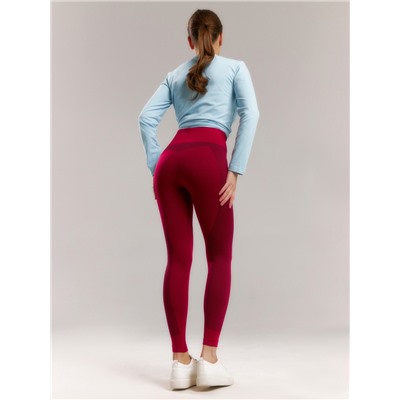 Легинсы спортивные женские MINAKU: SPORTLY, красные, размер 42-44