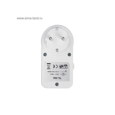 Таймер розеточный механический Luazon Lighting, 16 A, интервал 30 минут, 220 В, суточный