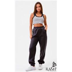 Джоггеры с начесом черные