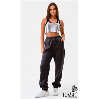 Джоггеры с начесом черные