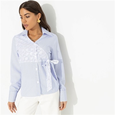 Рубашка с эффектом многослойности, Модная цель (белая)