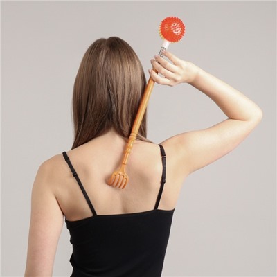 Массажёр - чесалка «Мячик», двусторонний, МИКС