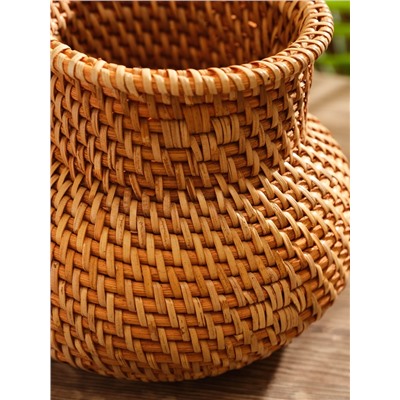 Корзинка плетёная из ротанга, 16×16×13 см