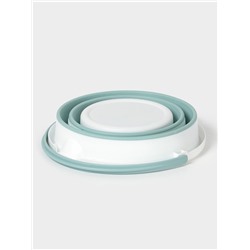 Ведро складное «Флекс», 10 л, 32×34×26 см, морская волна