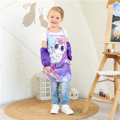 Фартук с нарукавниками детский Этель «Котик», 49×39 см