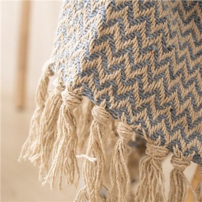 Плед SL Home Wave 125*150 см, цв.голубой, 100% хлопок