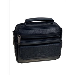 Сумка мужская из натуральной кожи, цвет черный