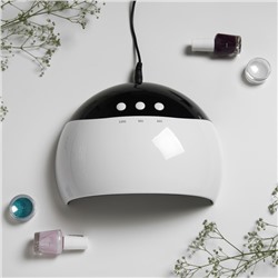 Лампа для маникюра Luazon LUF-18, UV/LED, 8 диодов, 24 Вт, таймер, USB, белая