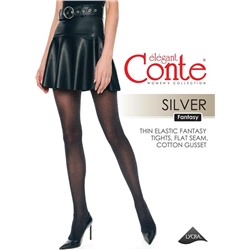 Колготки женские CONTE Колготки с сияющим ажурным рисунком «соты» SILVER