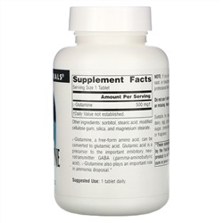 Source Naturals, L-глутамин, 500 мг, 100 таблеток
