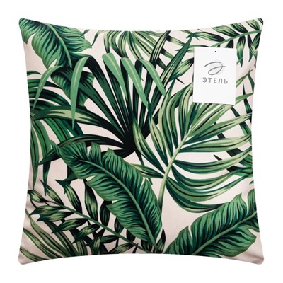 Наволочка декоративная Этель «Тропики» 40×40 см, велюр, 100% п/э