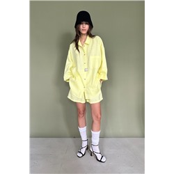 Костюм лён  SET019/30/Лимонный