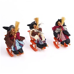 Баба - Яга с метлой, цвета МИКС